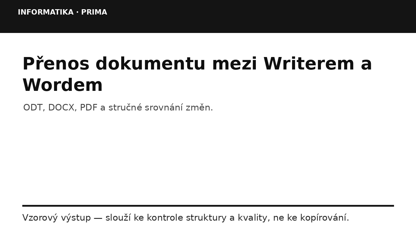Náhled typu výsledku