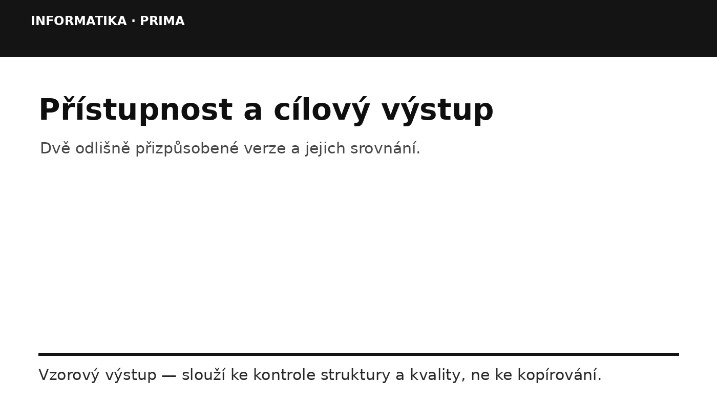 Náhled typu výsledku