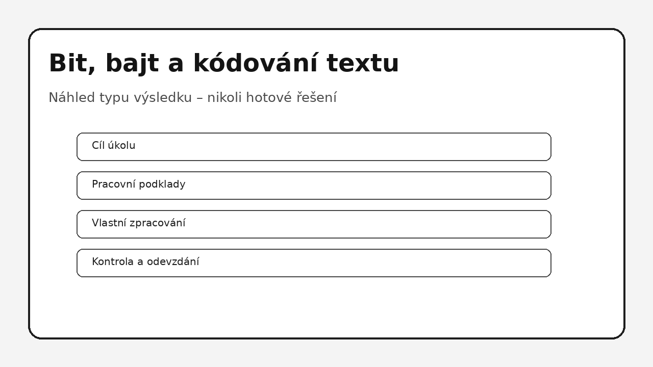 Náhled typu výsledku