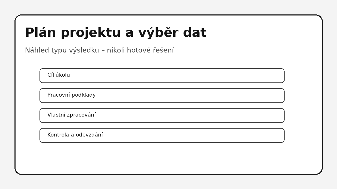 Náhled typu výsledku