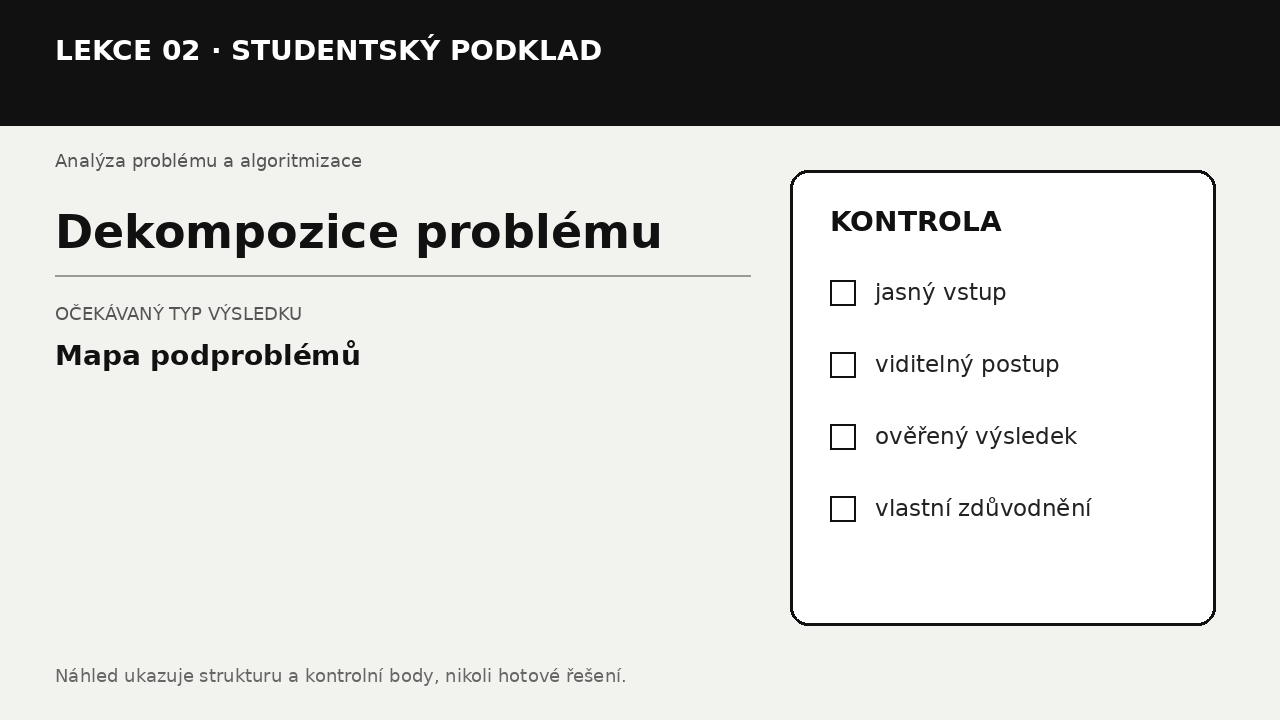 Náhled typu výsledku