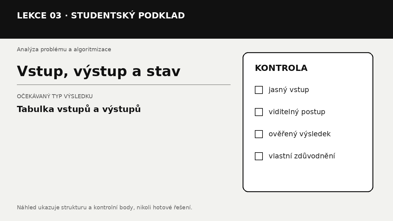 Náhled typu výsledku