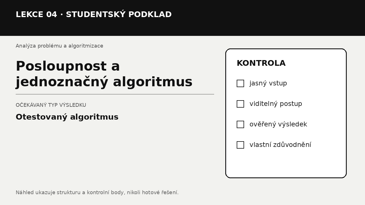 Náhled typu výsledku