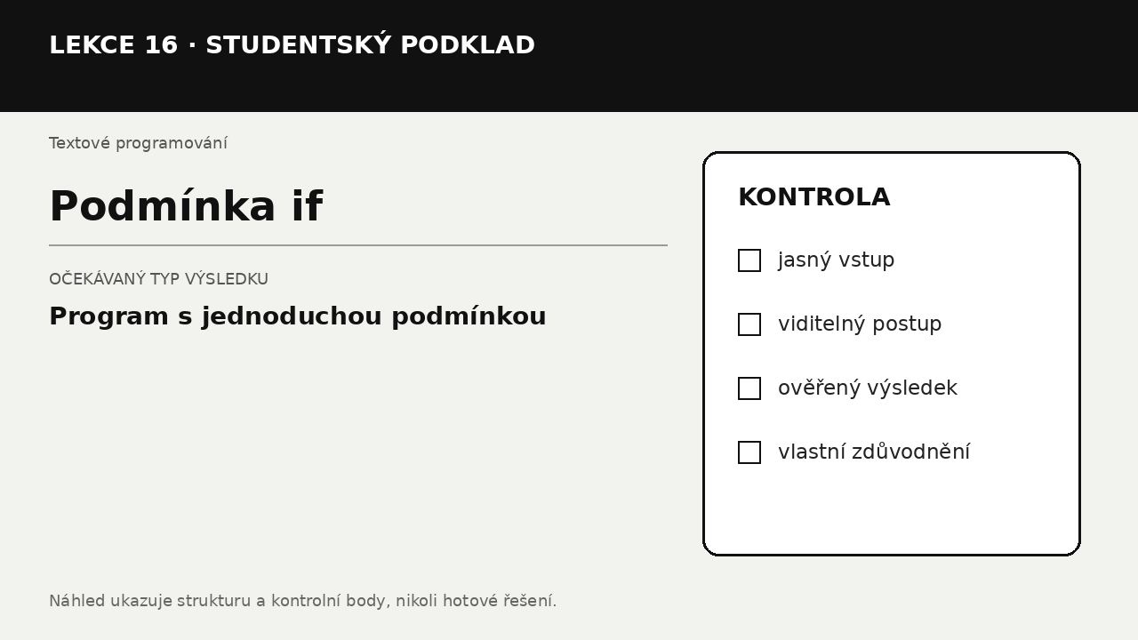 Náhled typu výsledku