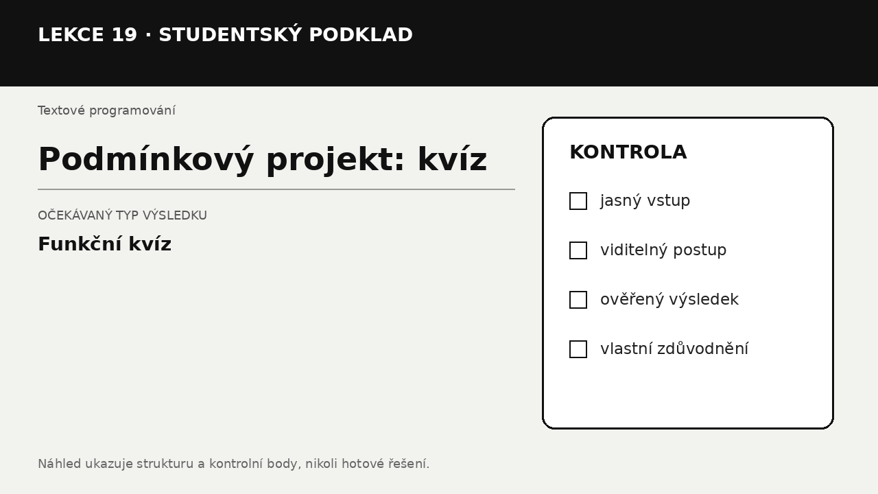 Náhled typu výsledku