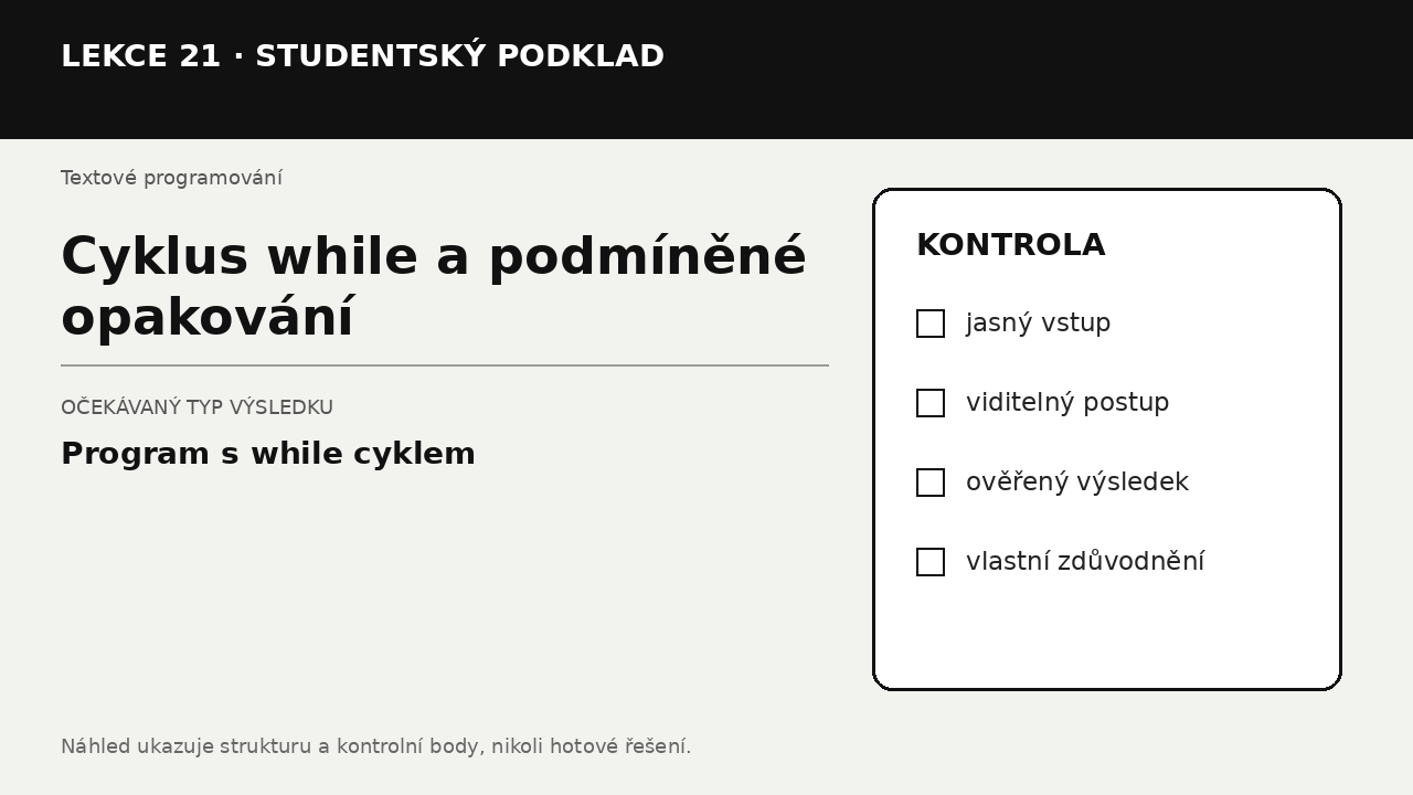 Náhled typu výsledku