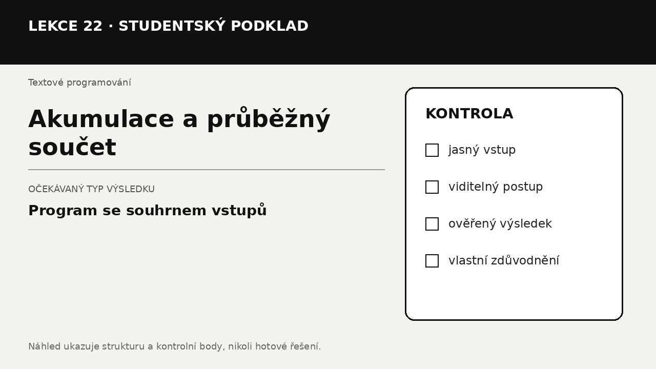 Náhled typu výsledku