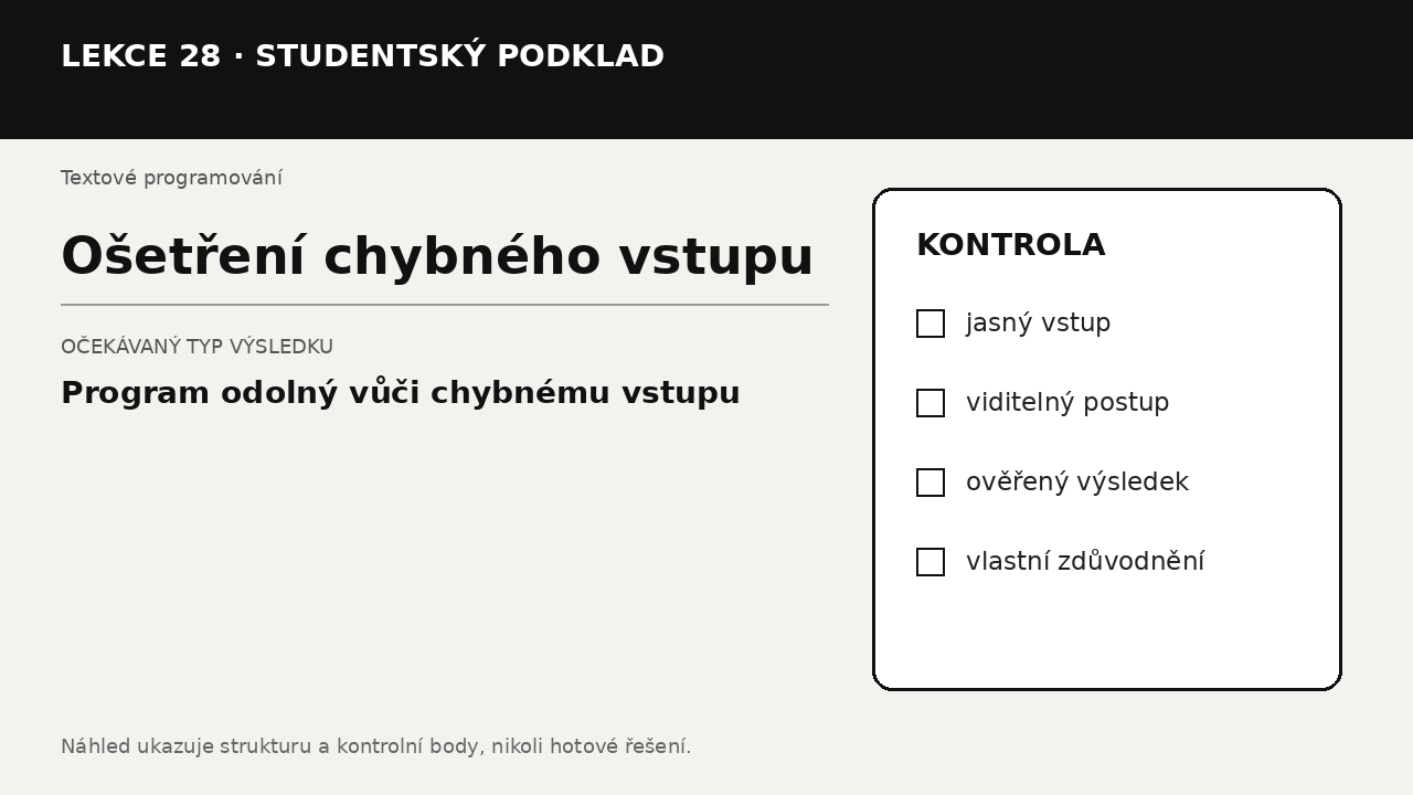 Náhled typu výsledku