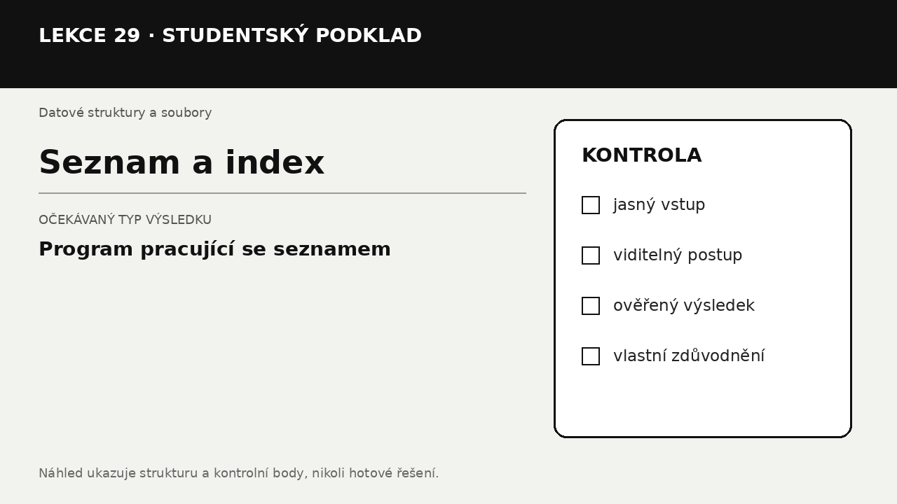 Náhled typu výsledku