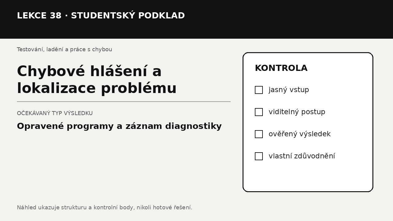 Náhled typu výsledku