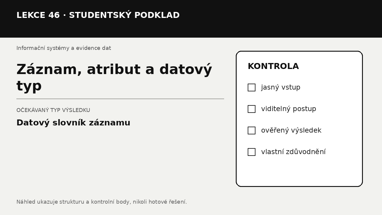 Náhled typu výsledku