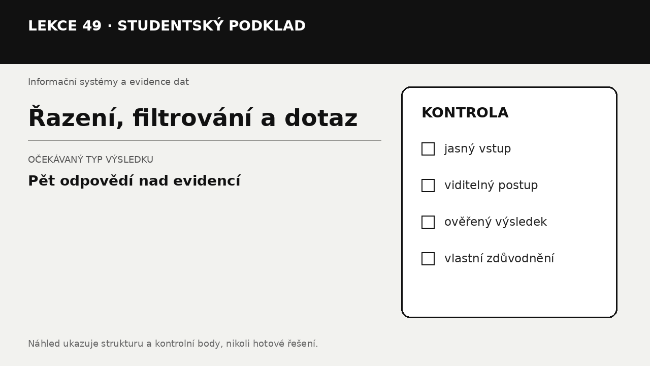 Náhled typu výsledku