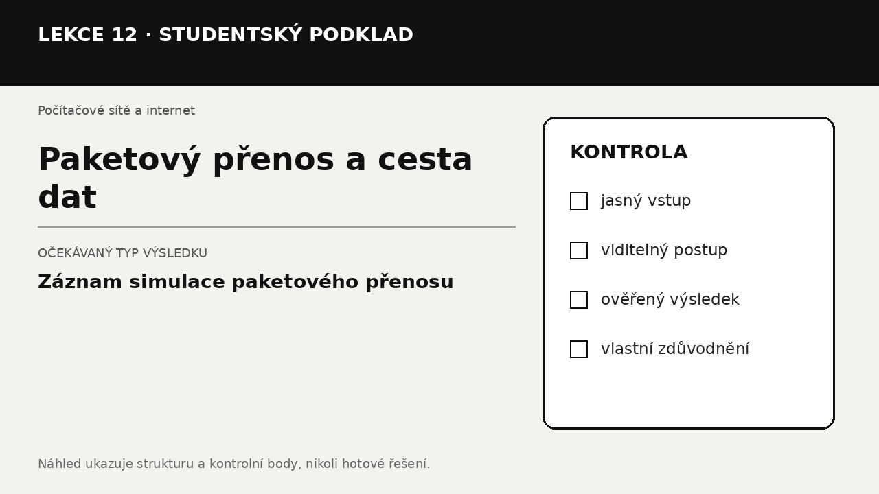 Náhled typu výsledku