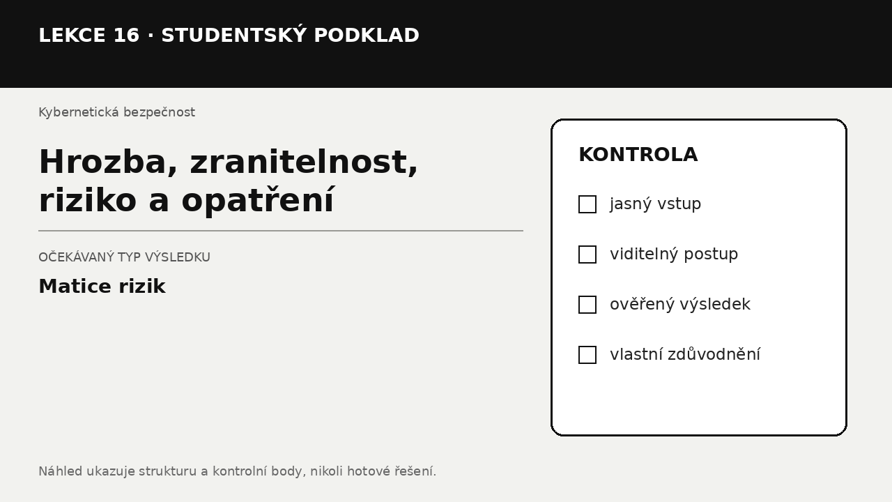 Náhled typu výsledku