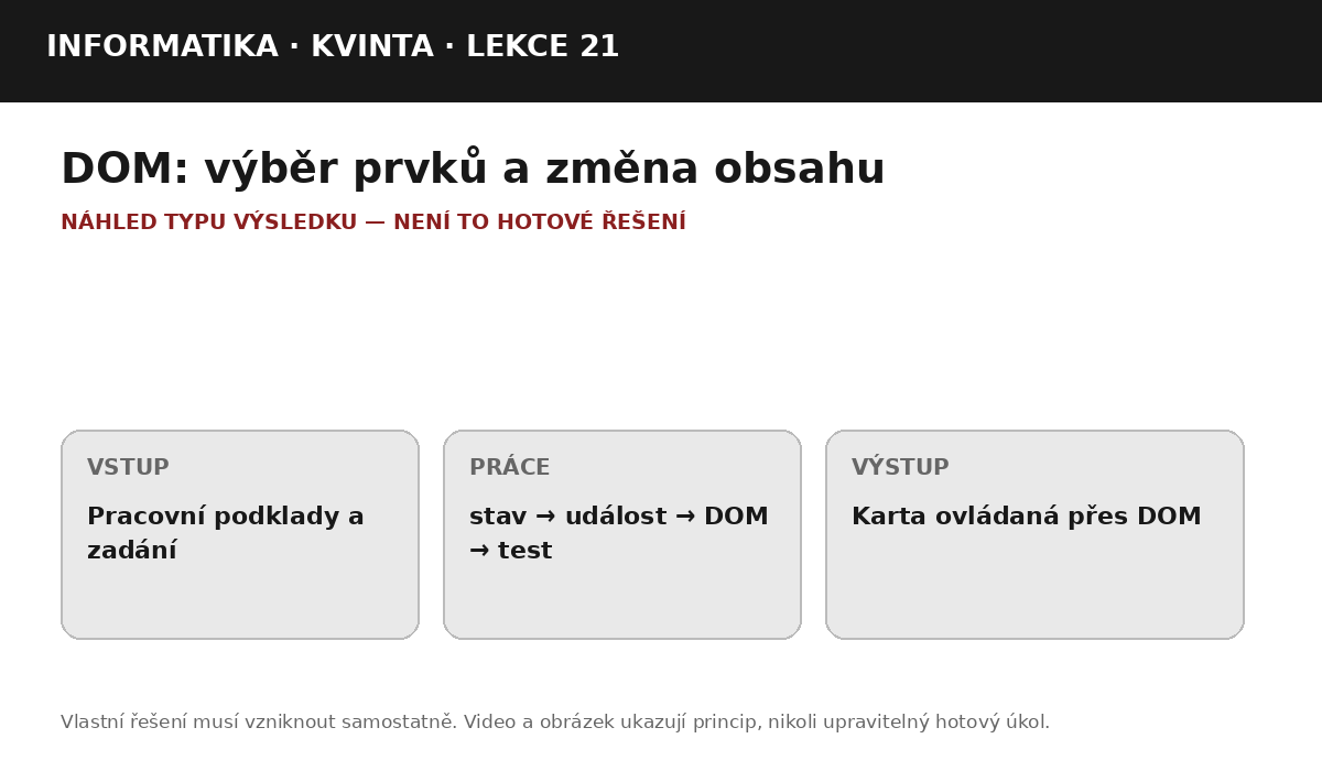 Náhled typu výsledku