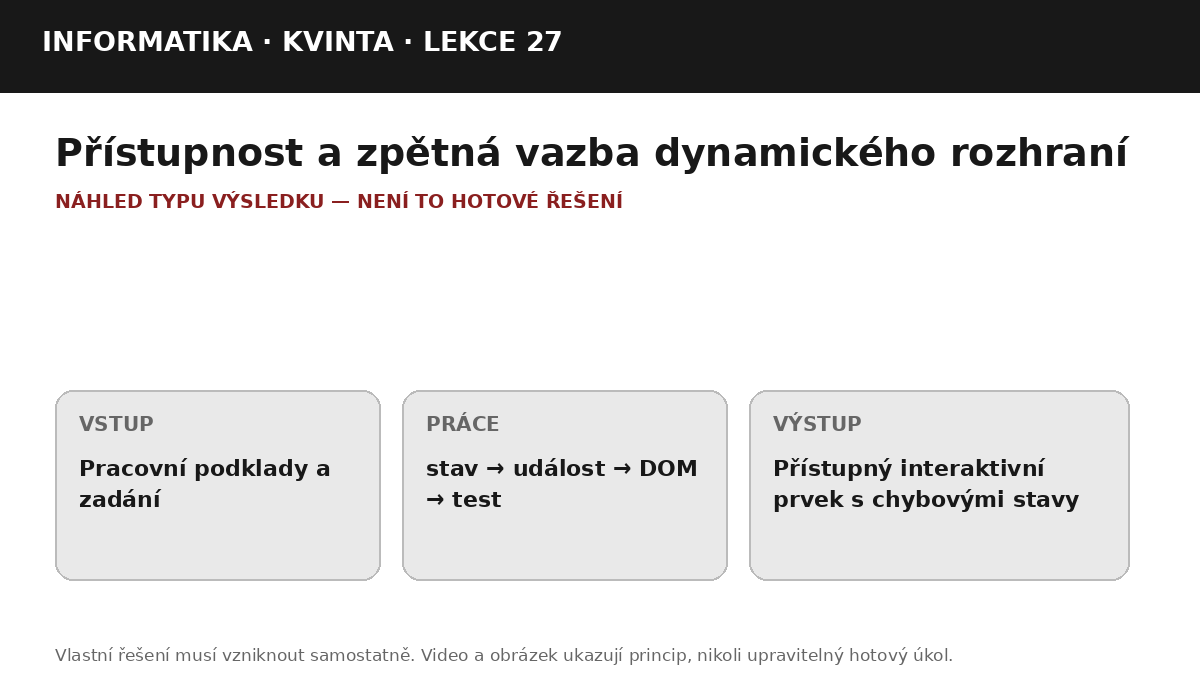 Náhled typu výsledku
