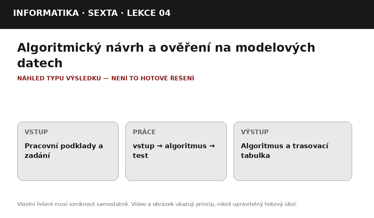 Náhled typu výsledku