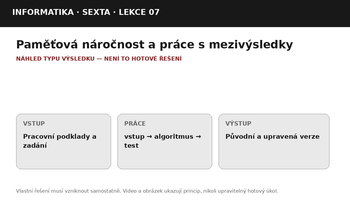 Náhled typu výsledku