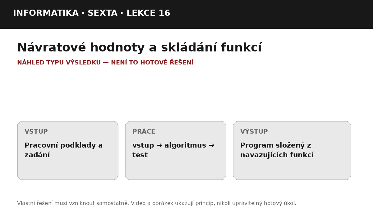 Náhled typu výsledku