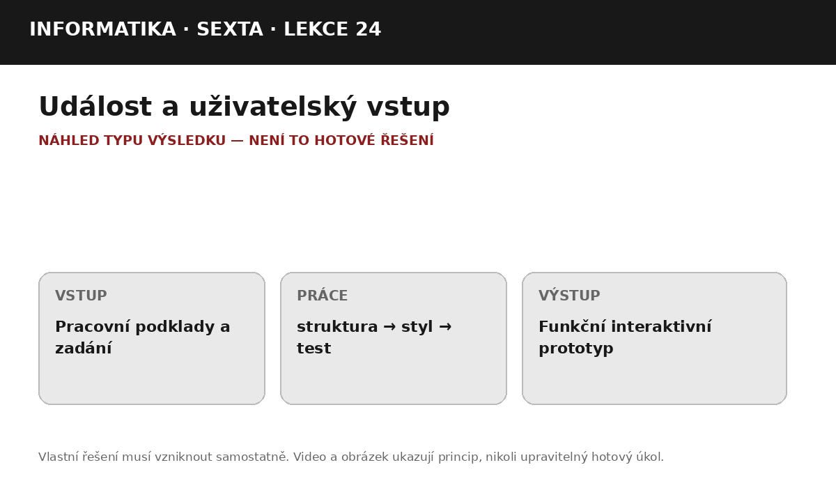 Náhled typu výsledku