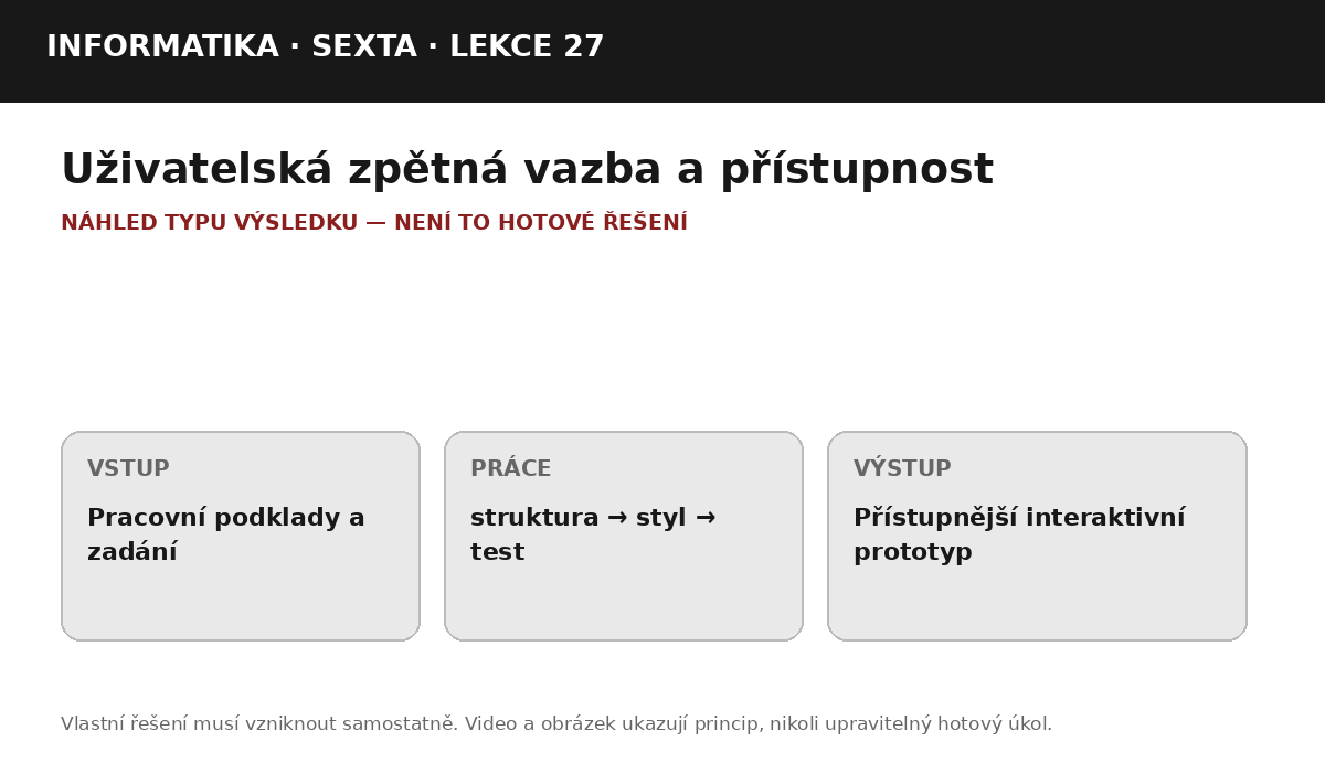 Náhled typu výsledku