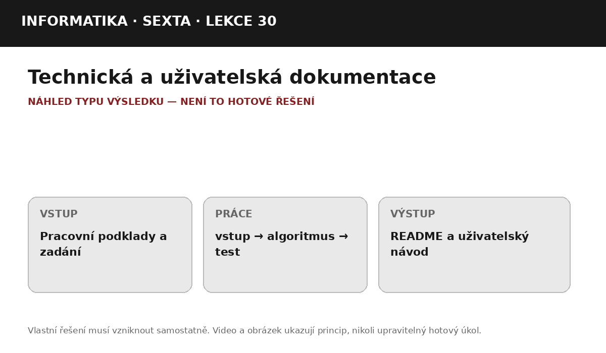 Náhled typu výsledku