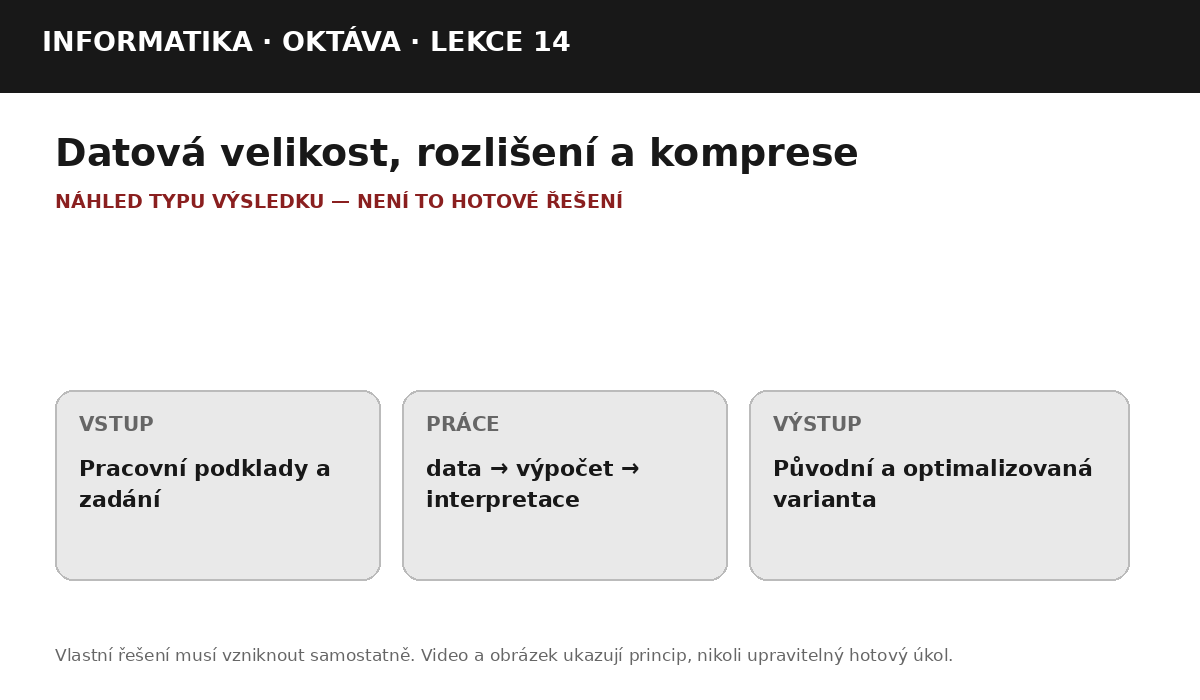 Náhled typu výsledku