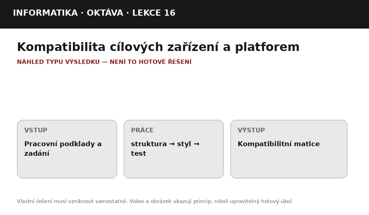 Náhled typu výsledku