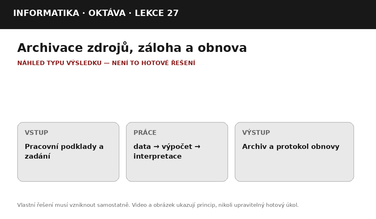Náhled typu výsledku